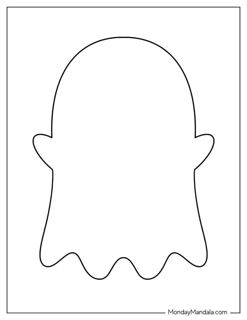 printable cute ghost template