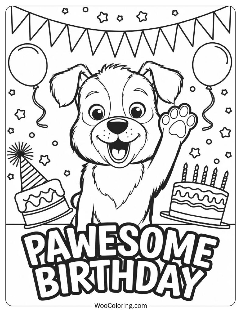 48 Happy Birthday Coloring Pages Free PDF To Print Woo Coloring