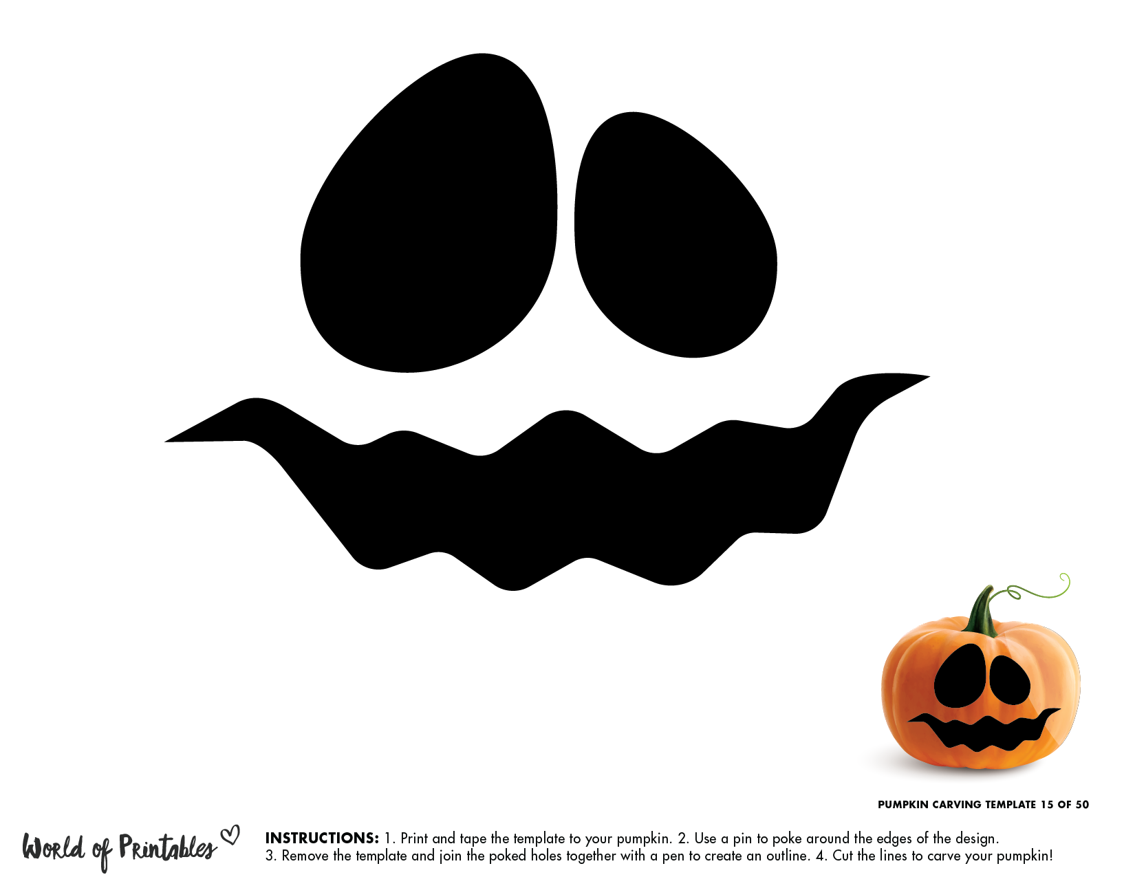 pumpkin face template printable