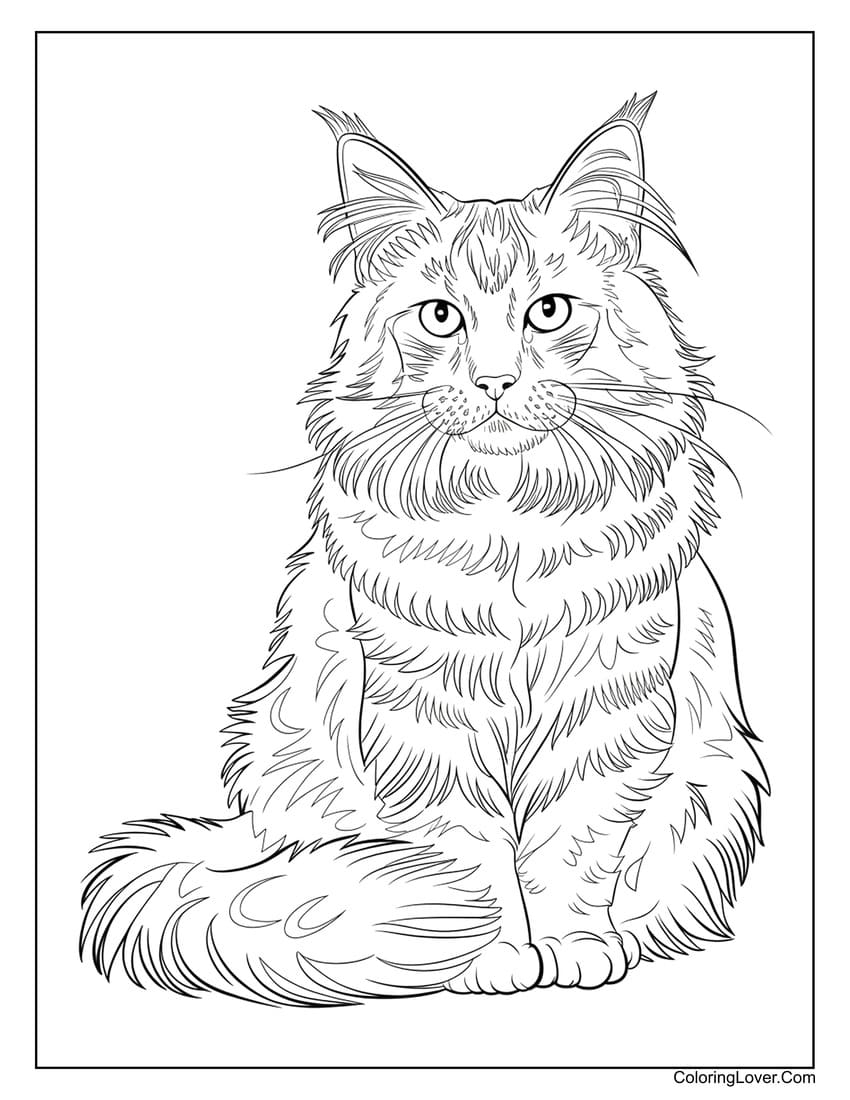 cat coloring pages printable pdf free