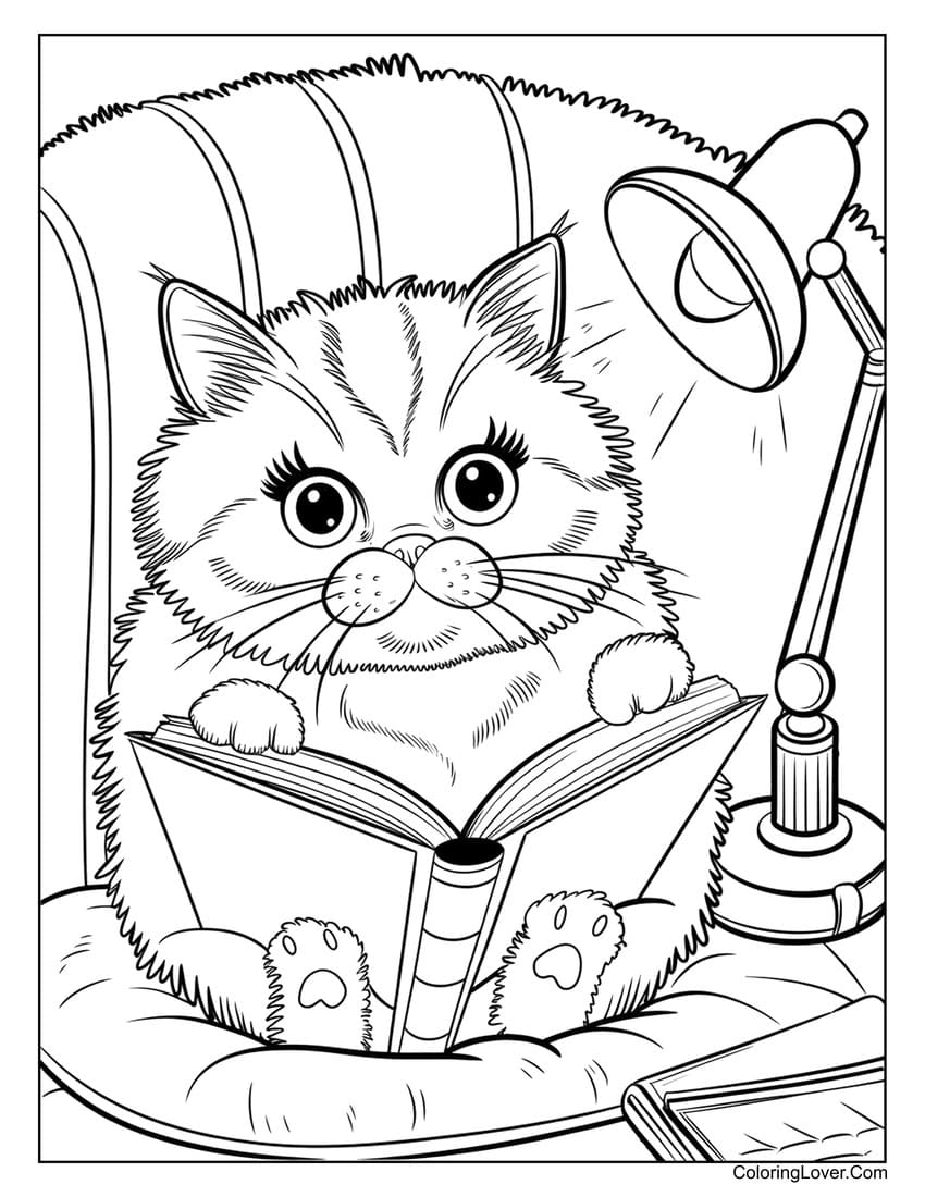 cute coloring pages of cats