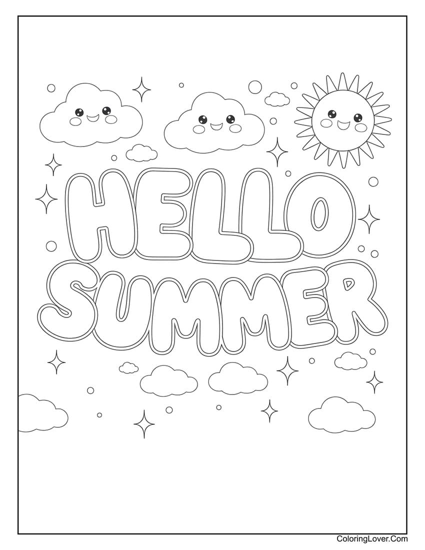 free coloring pages summer