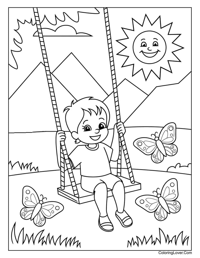 summer coloring pages for kids