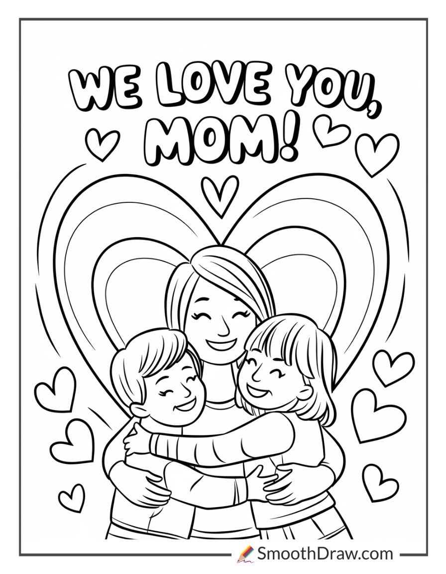 mothers day coloring pages free