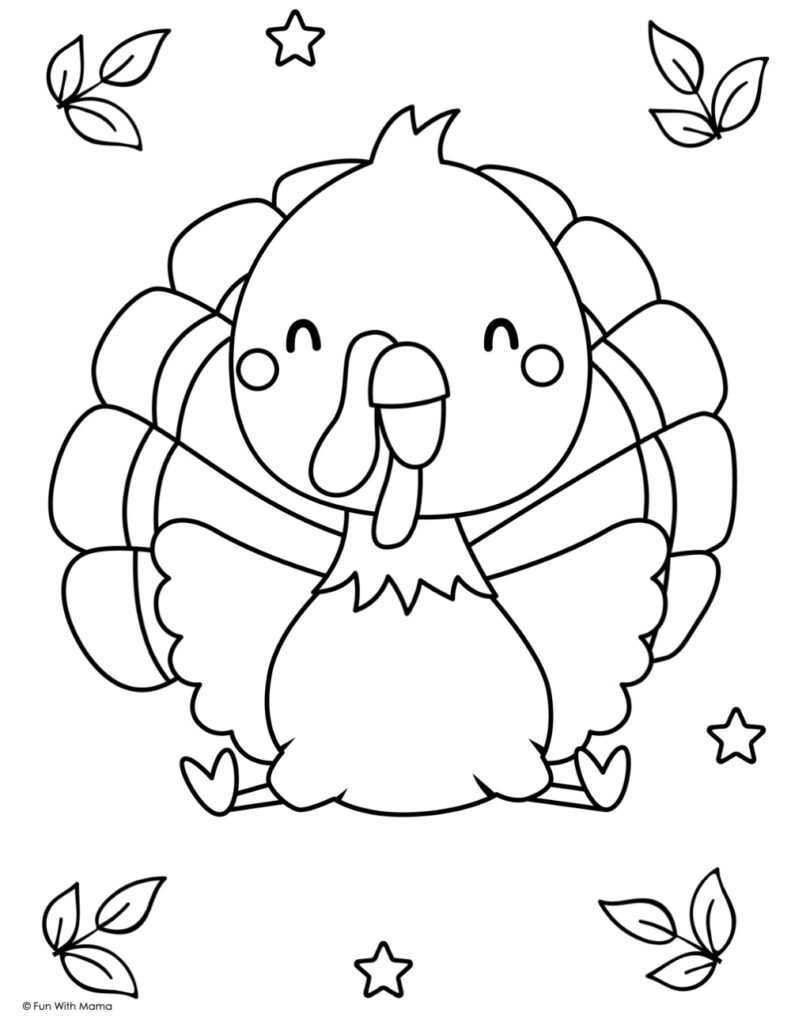 free printable coloring pages turkey