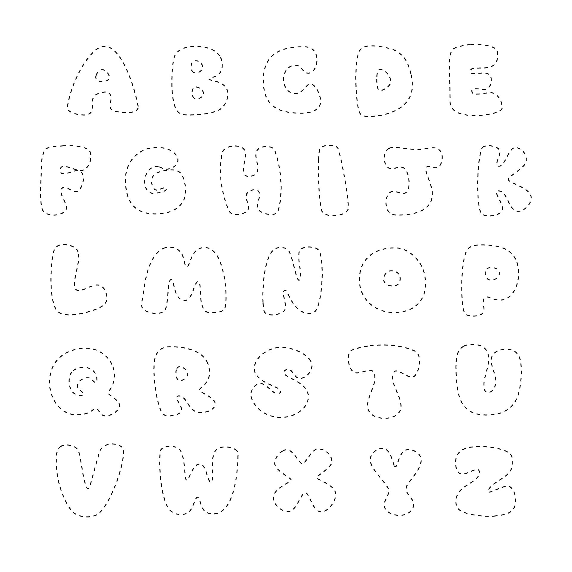 bubble letters printable