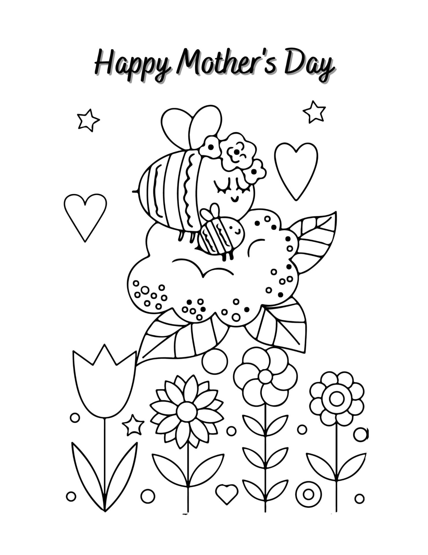 mother's day coloring page