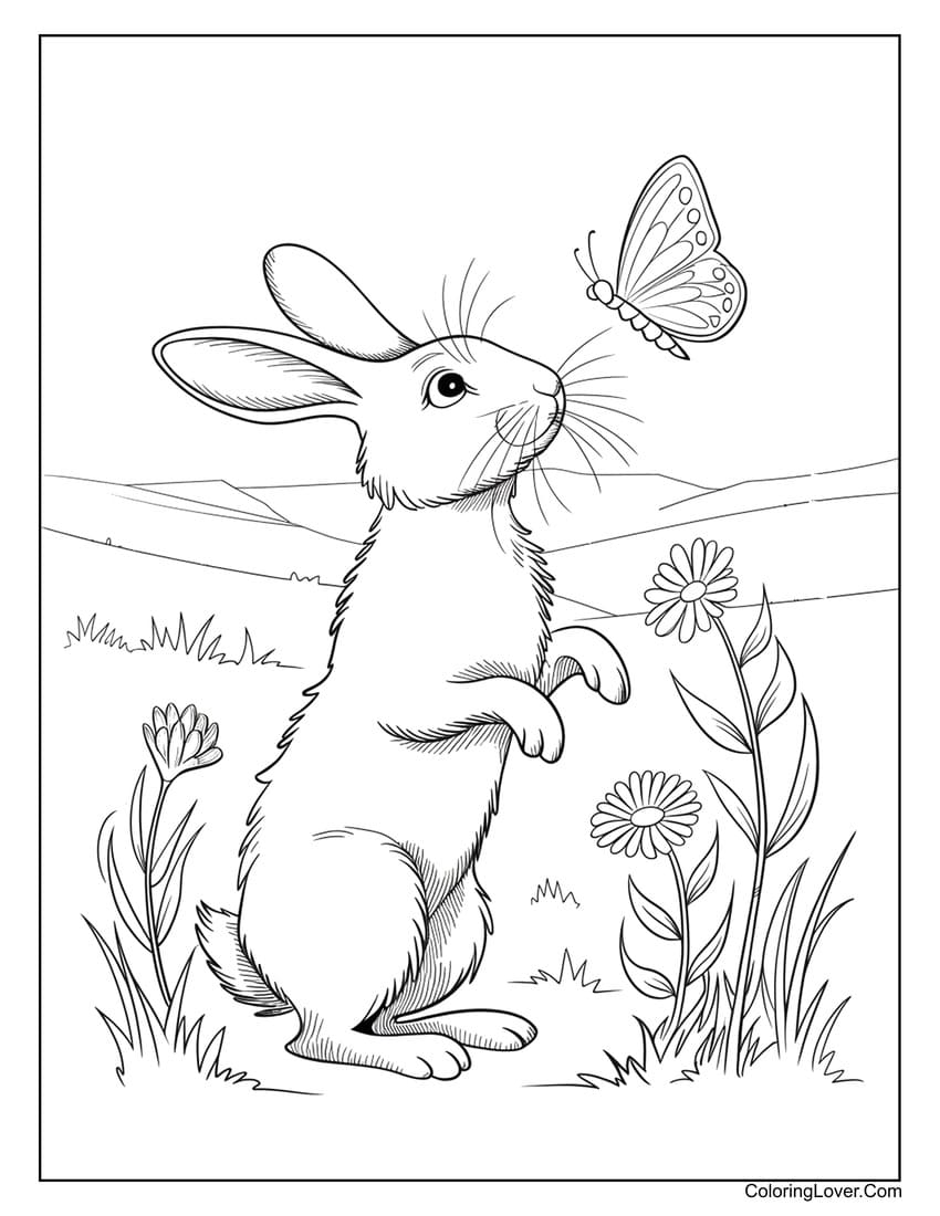 bunny rabbit coloring page