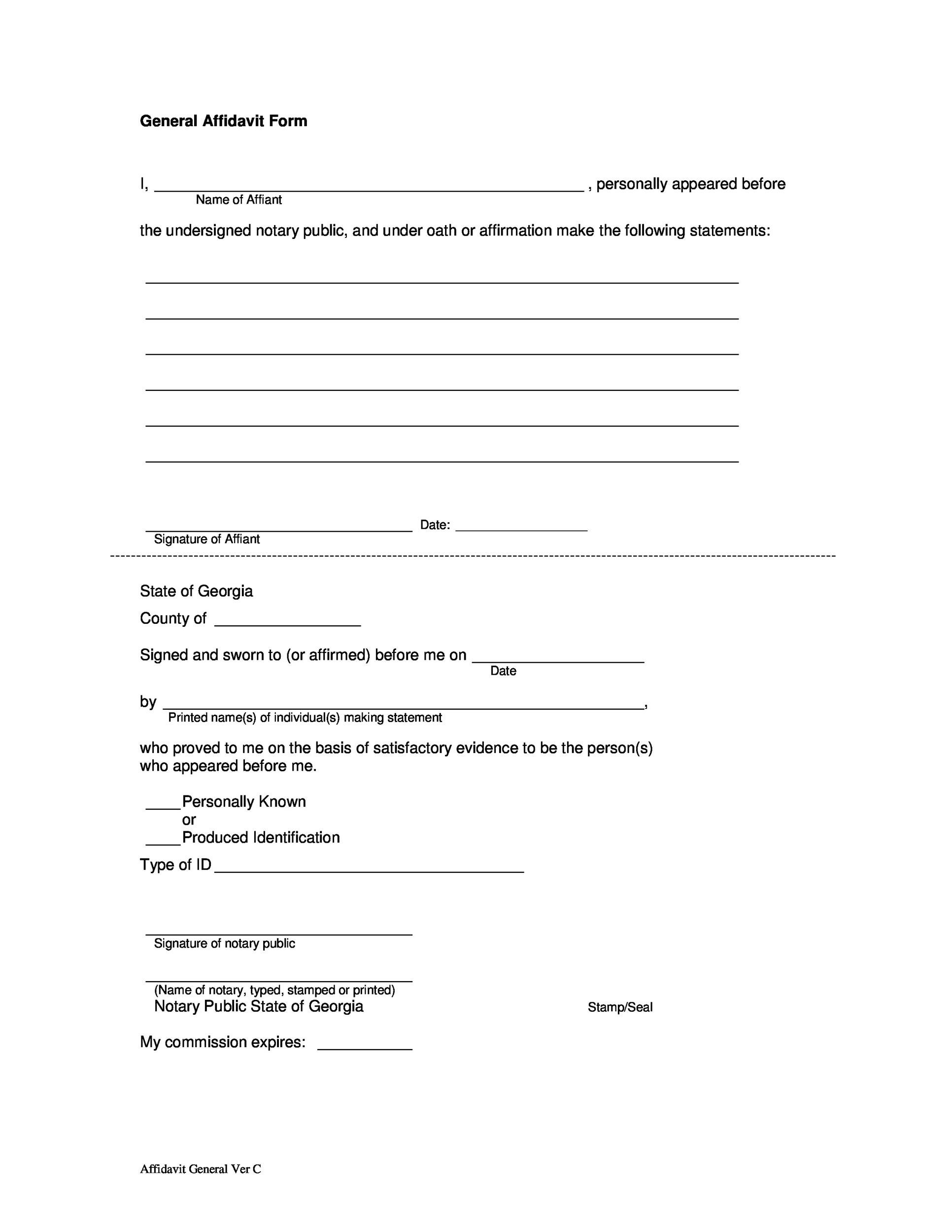 60 Free Affidavit Templates Forms Word PDF TemplateLab