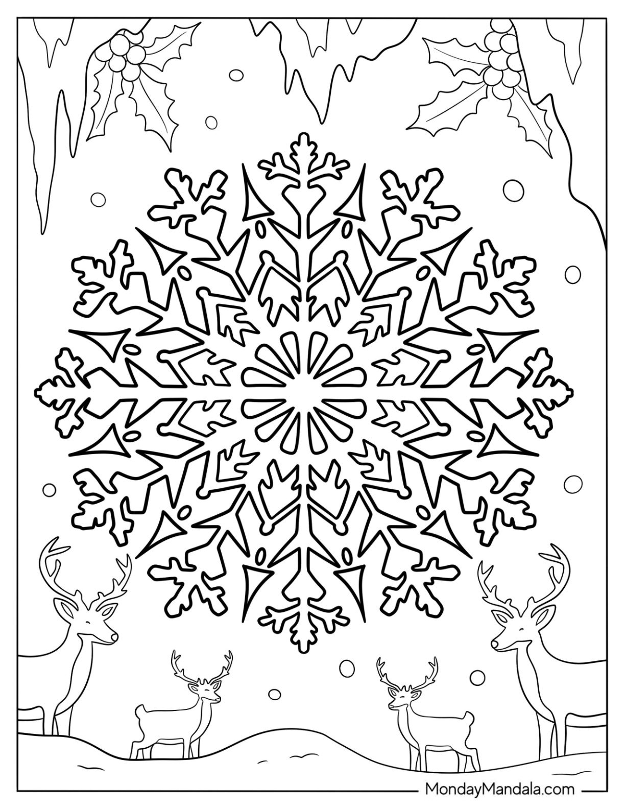 60 Winter Coloring Pages Free PDF Printables 