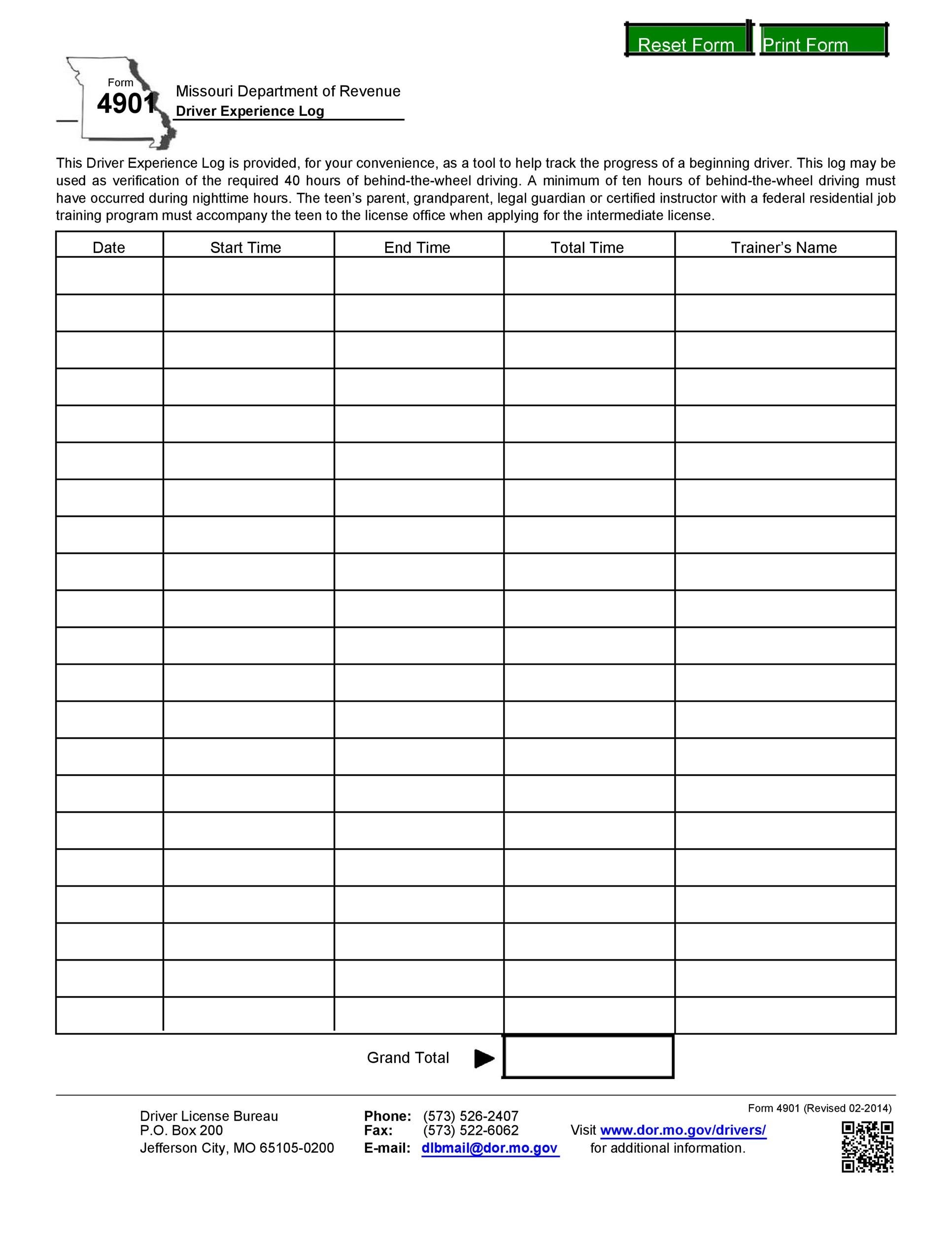61 Printable Driver s Daily Log Books Templates Examples 