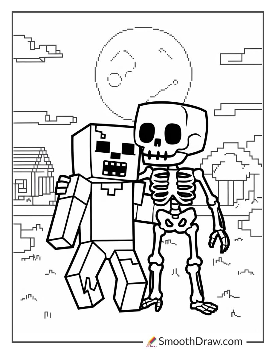 printable minecraft coloring pages