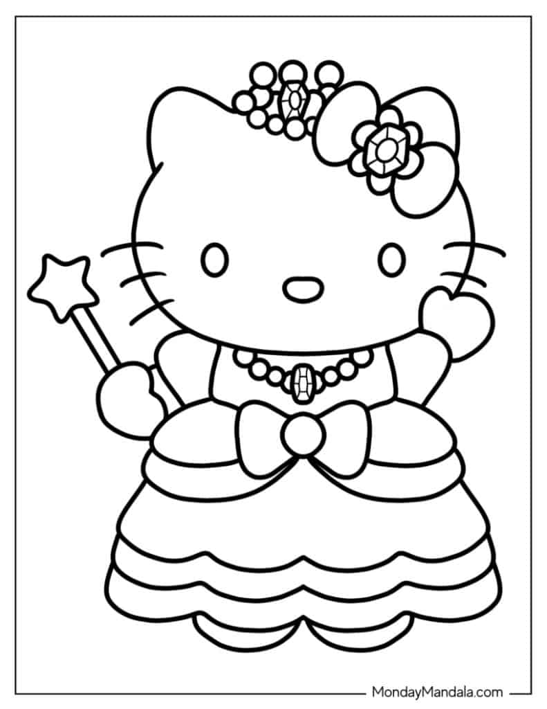 hello kitty coloring sheets