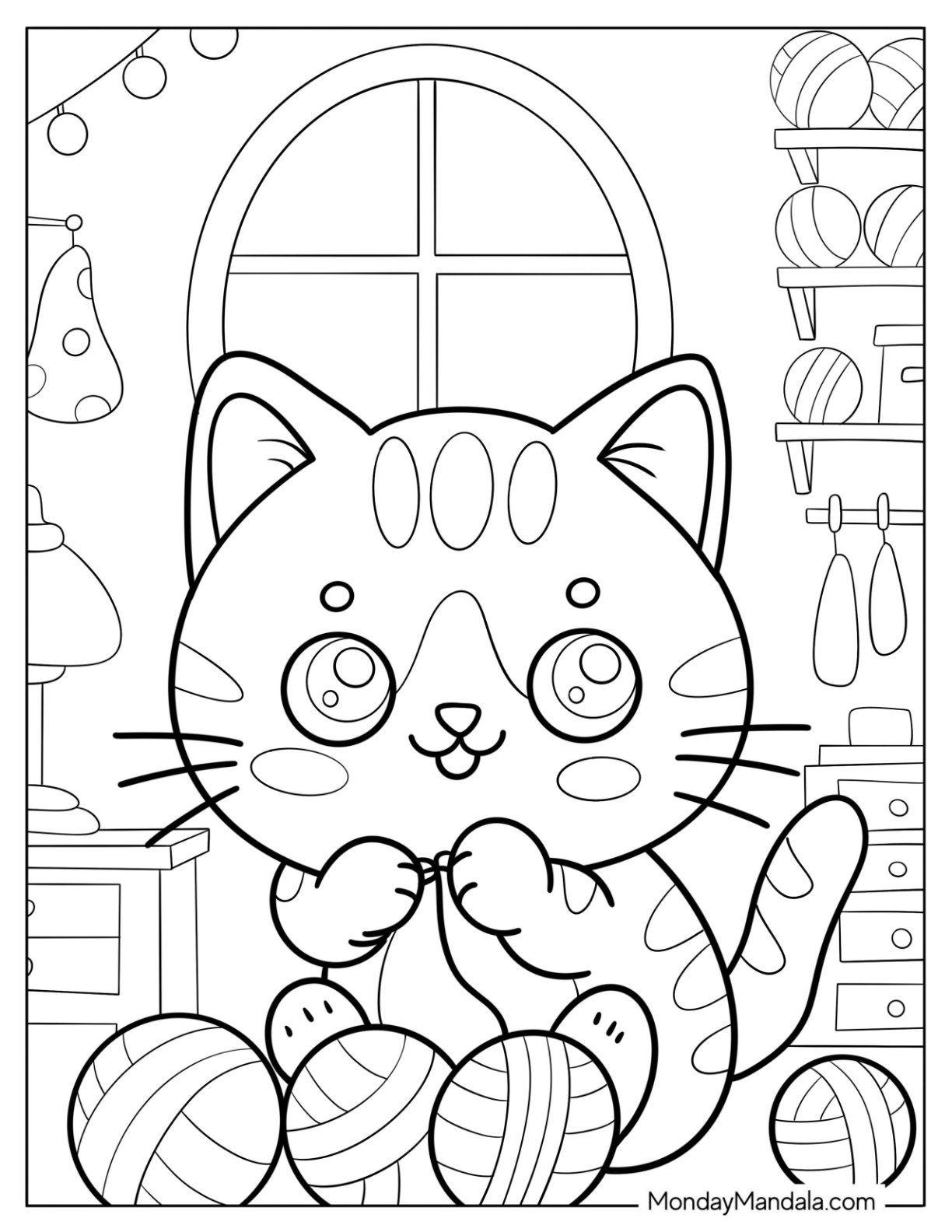 kitty cat color pages