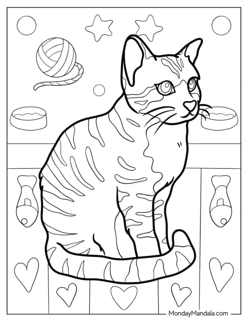 free kitty coloring pages