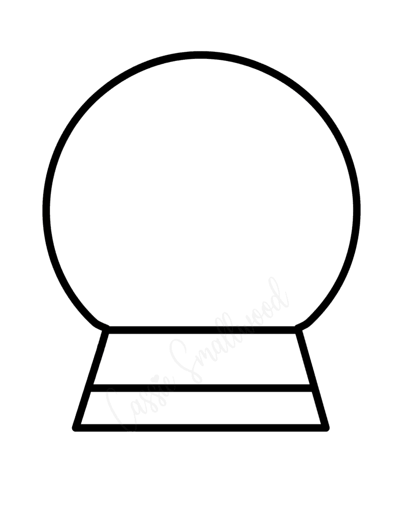 snow globe printable template