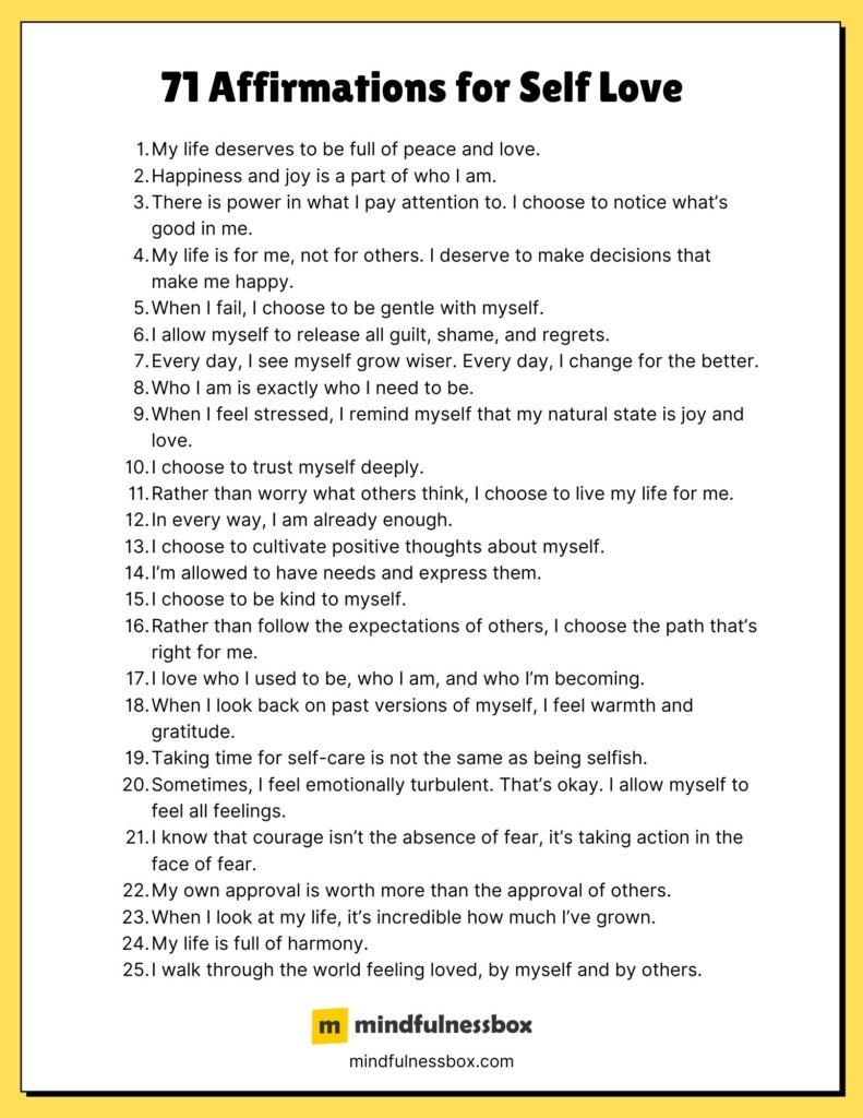 printable affirmations pdf free