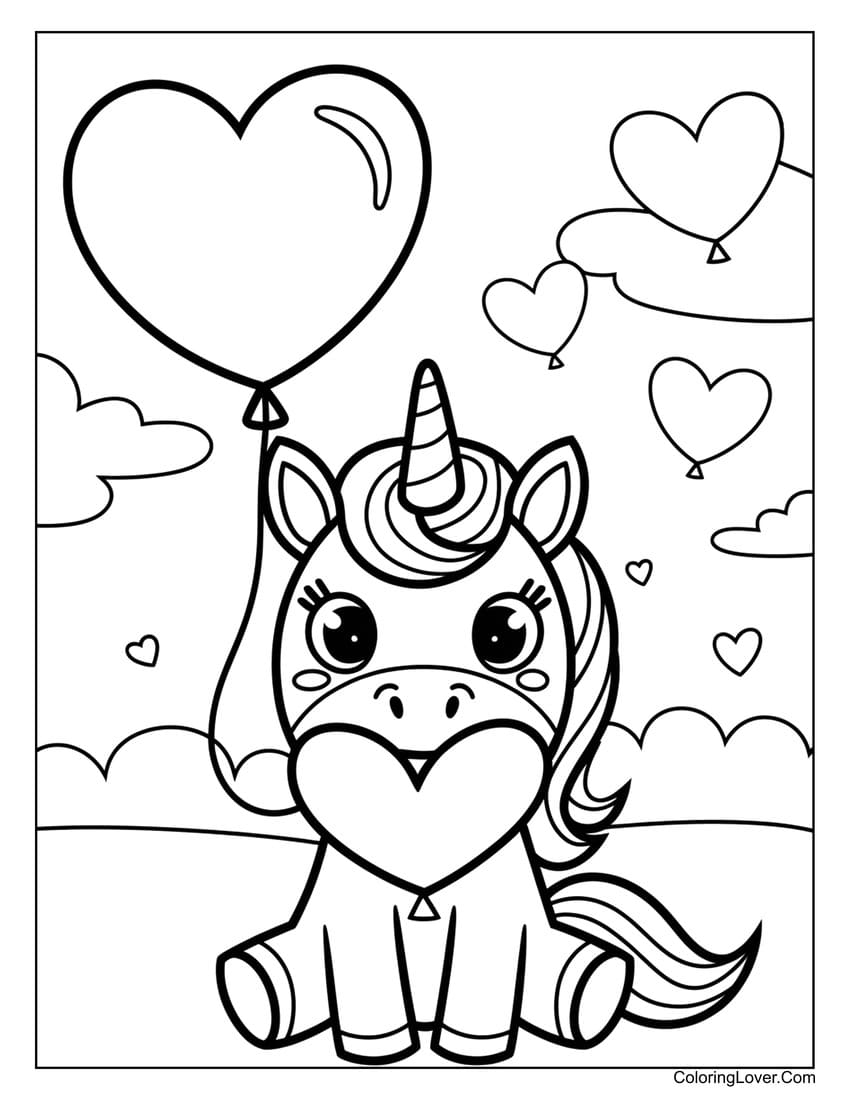 colouring pages unicorn rainbow