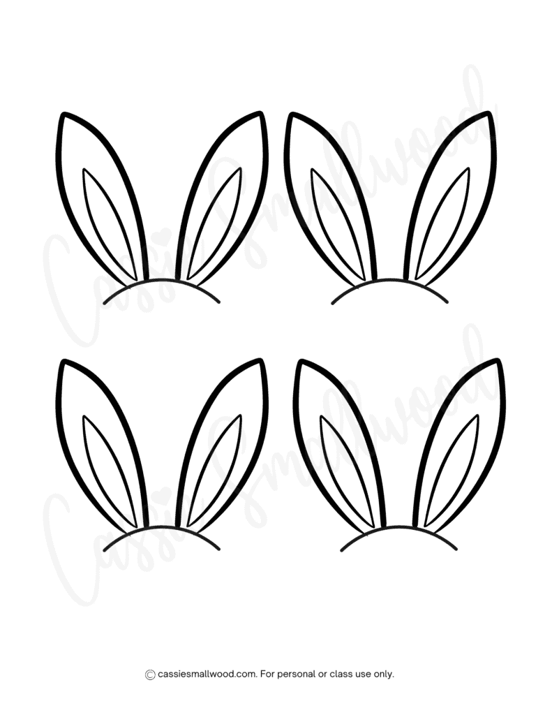 bunny ears template printable