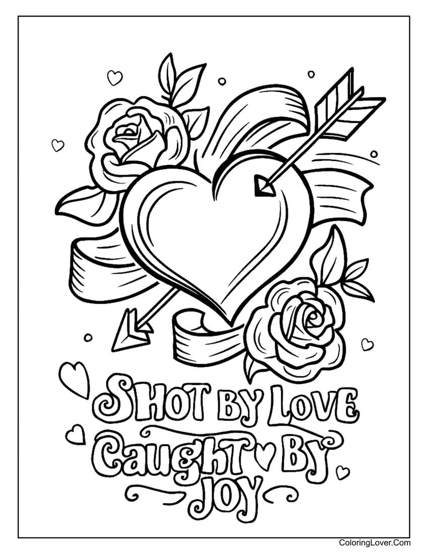coloring pages for love]