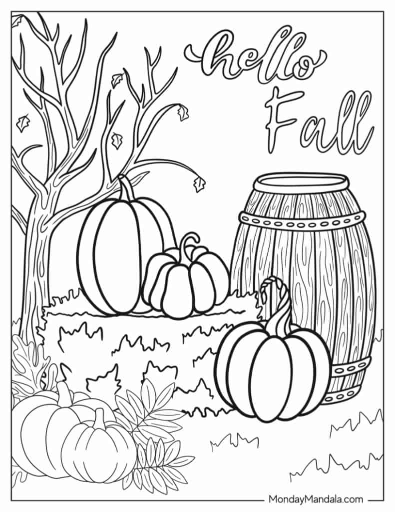 coloring pages for fall printable