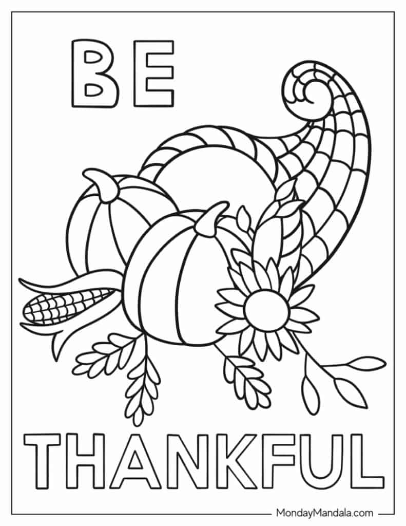 free printable coloring sheets thanksgiving