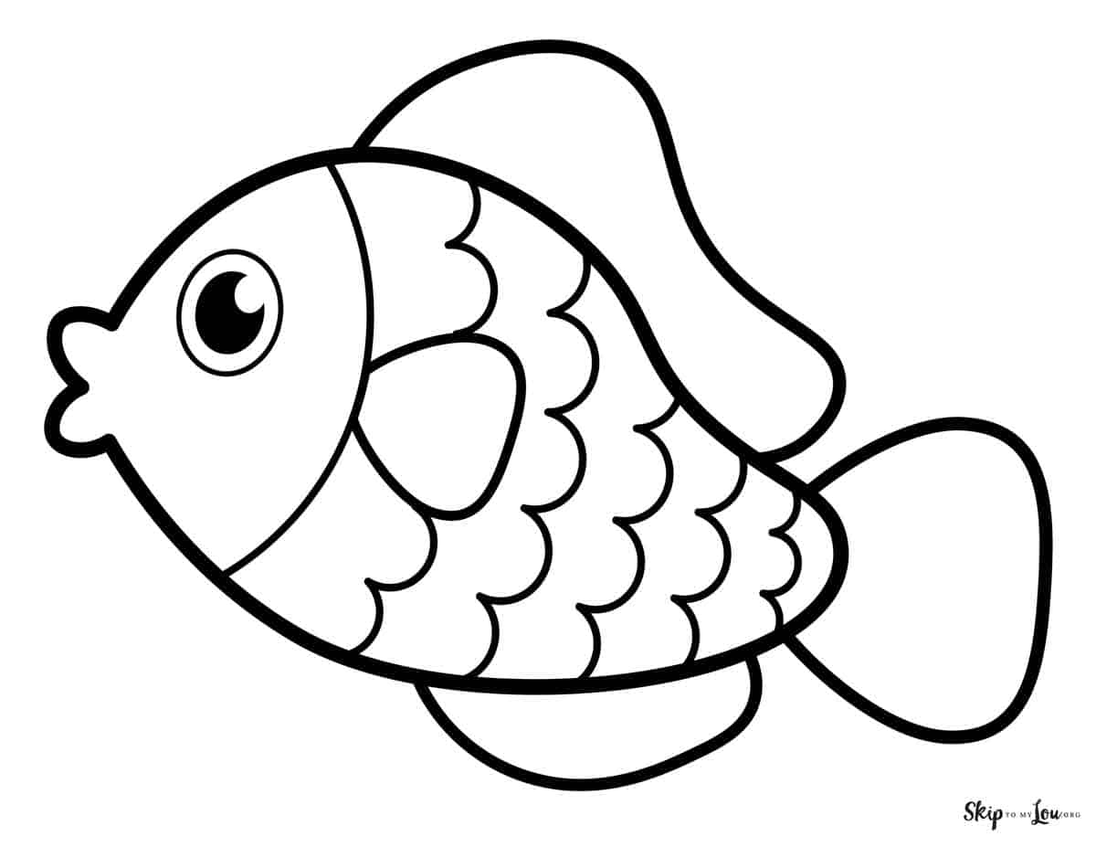 rainbow fish coloring sheet