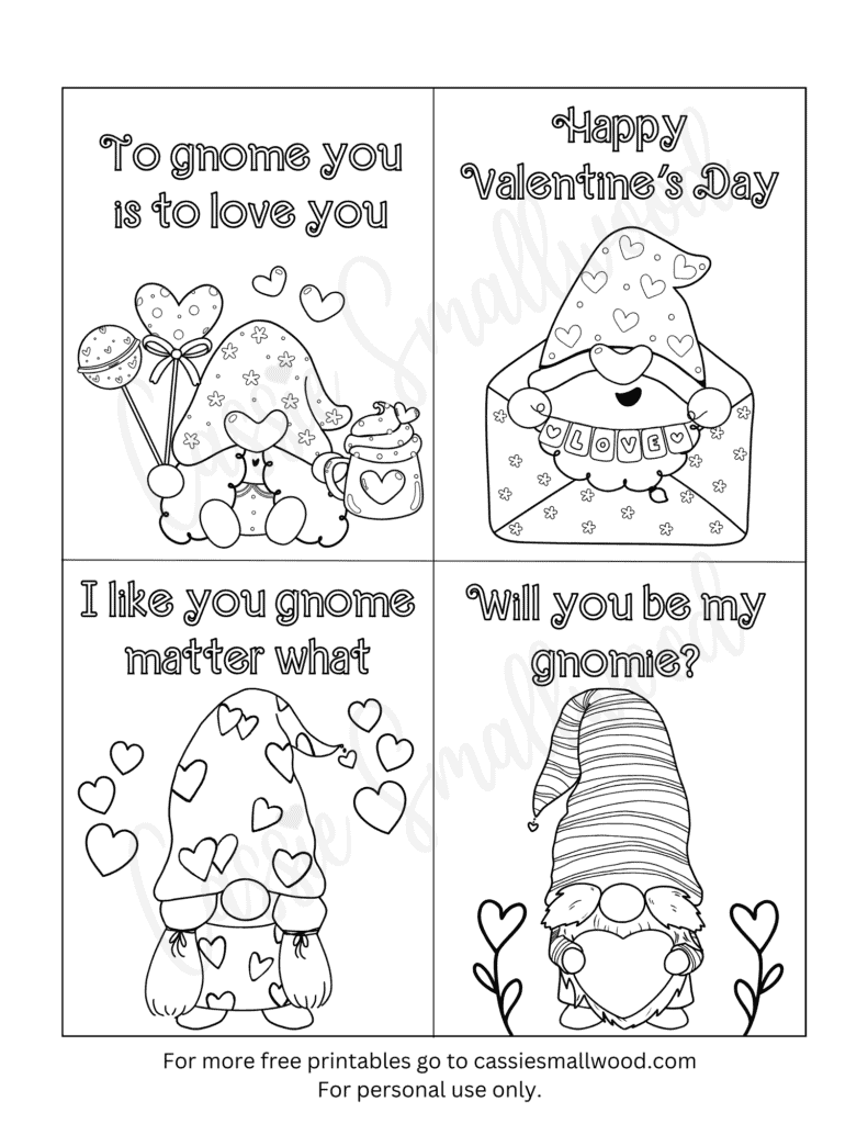 printable valentine cards to color pdf