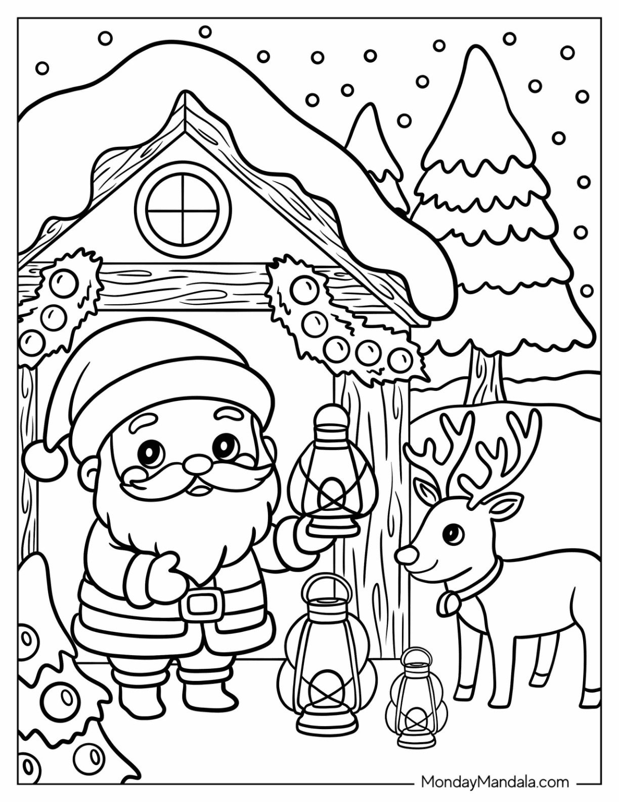 94 Santa Coloring Pages Free PDF Printables 