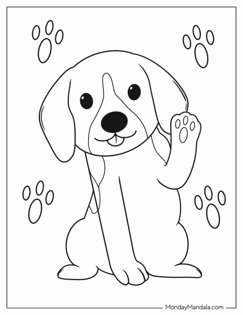 printable dog colouring pages