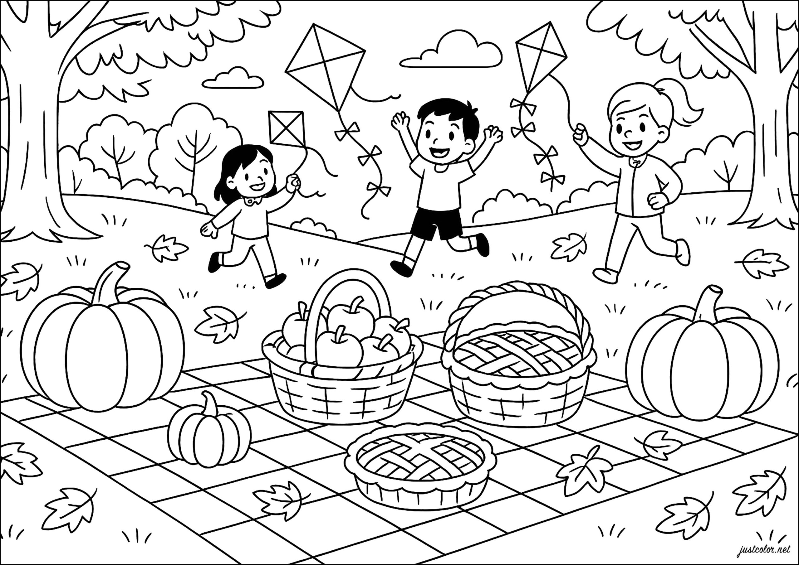 printable autumn pictures to color