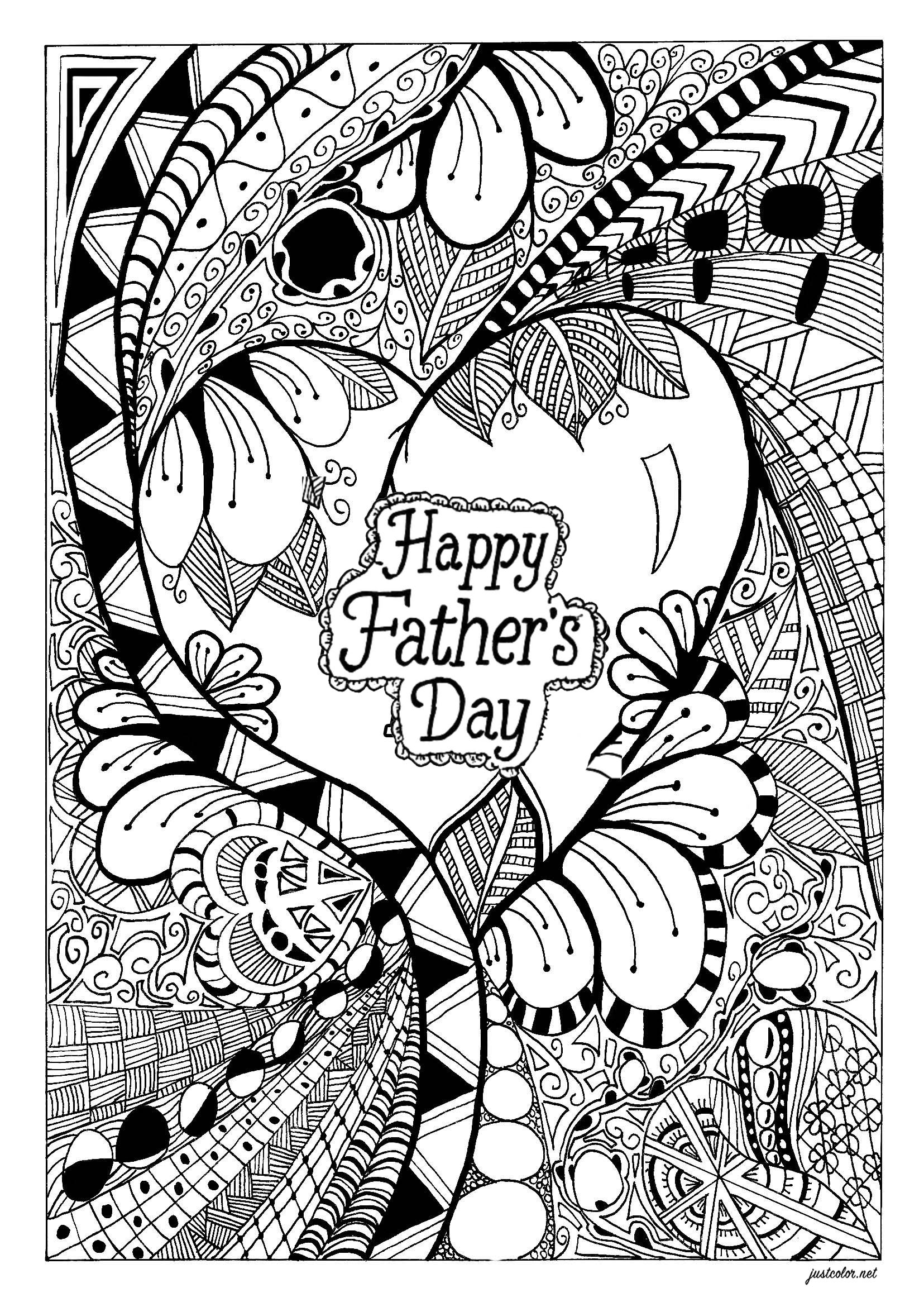 color pages for father's day