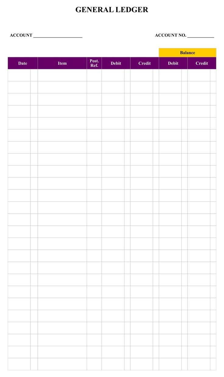 Accounting Ledger Template 10 Free PDF Printables Printablee