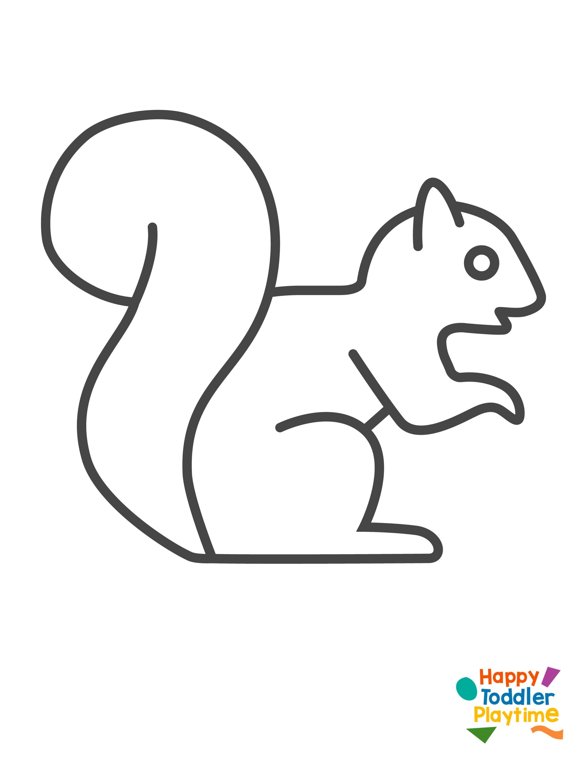 squirrel printable template