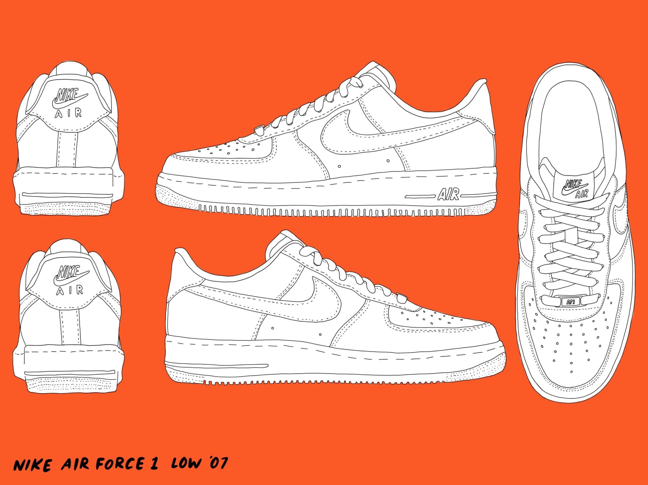 Af1 Mid Template Template Nike Air Force Tekening Nike Air Force Tekening Shop