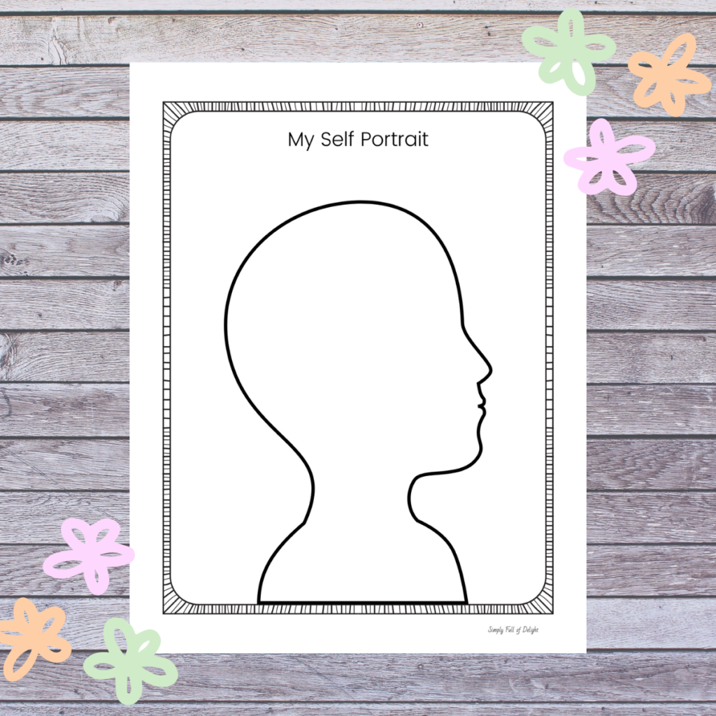 printable self portrait template
