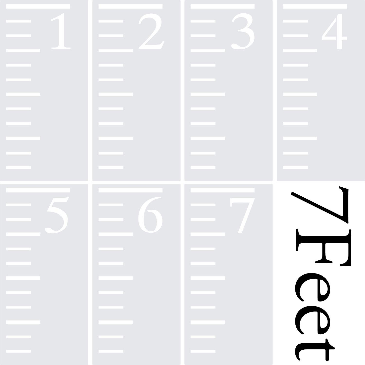 Amazon Onwon 7 Feet Growth Chart Stencil Measuring Kids Height Growth Chart Scale Stencils Reusable Ruler Template Painting On Wood Baby