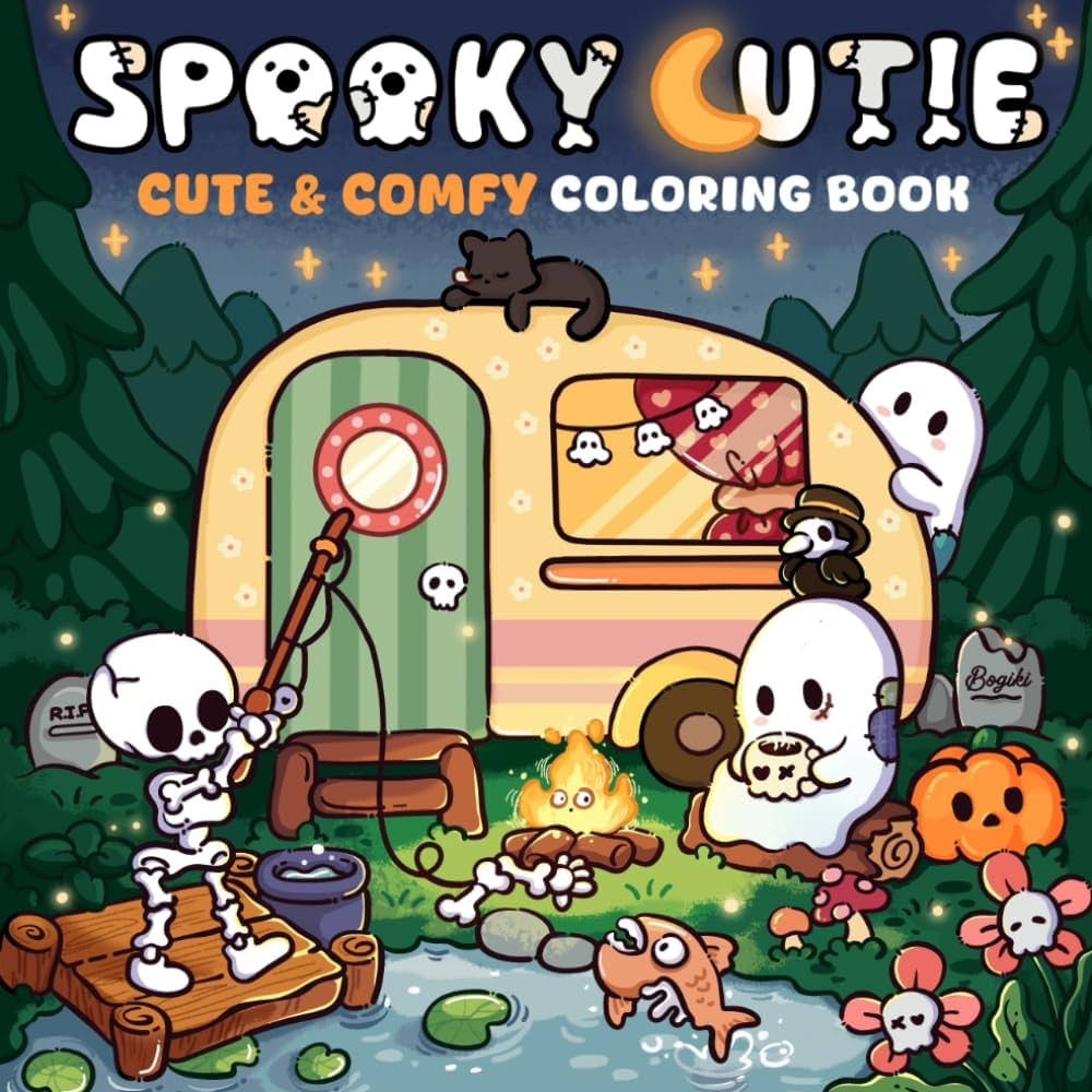 Amazon Spooky Cutie A Whimsical Coloring Book For Adults And Teens With Adorable Spooky Designs For Stress Relief And Fun 9798339031000 Publishing BOGIKI Books