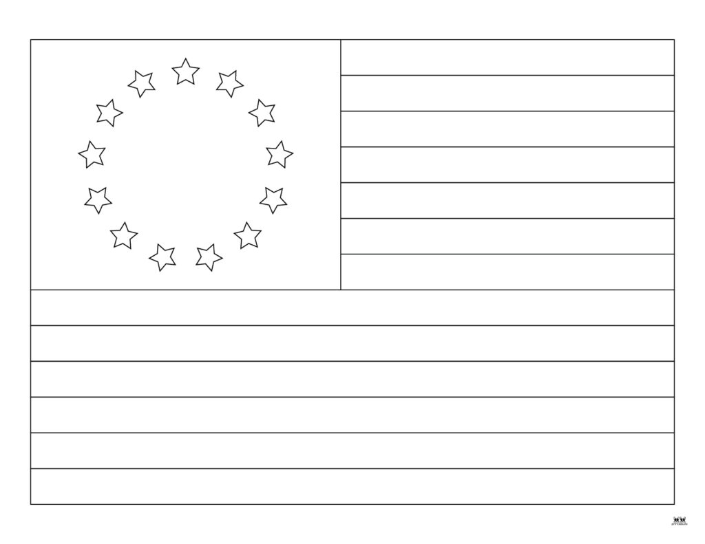 coloring picture of us flag