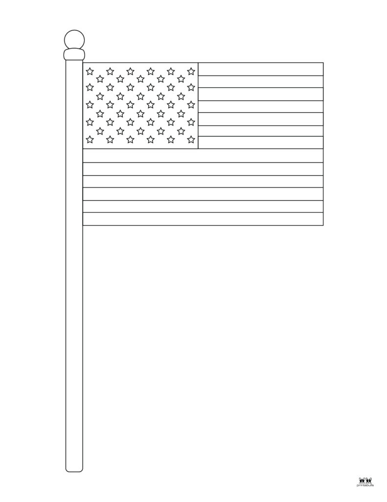 us flag coloring sheet