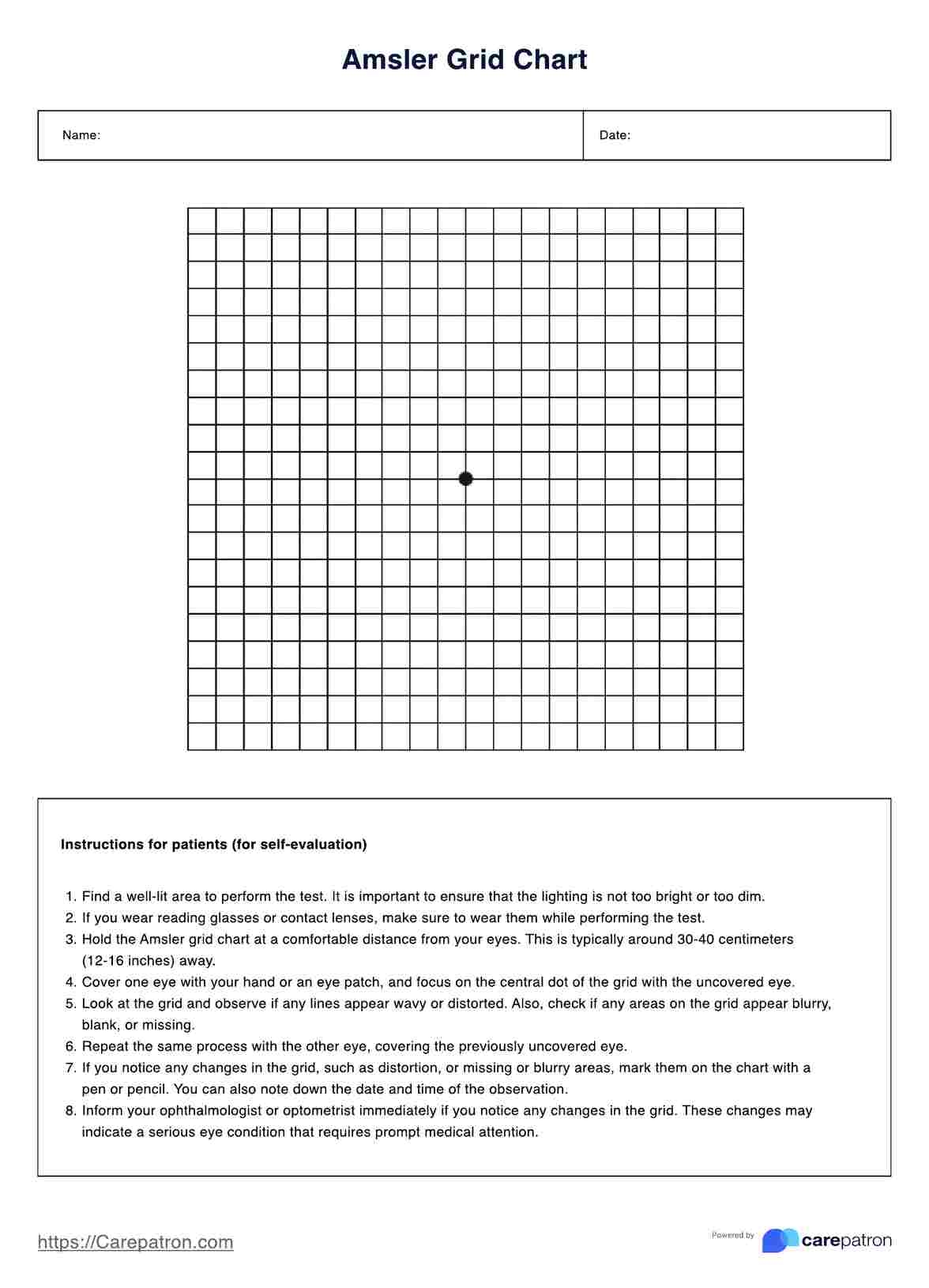 Amsler Grid Chart