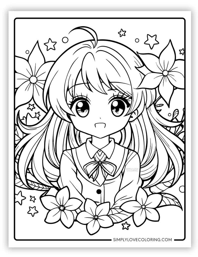 printable anime coloring pages