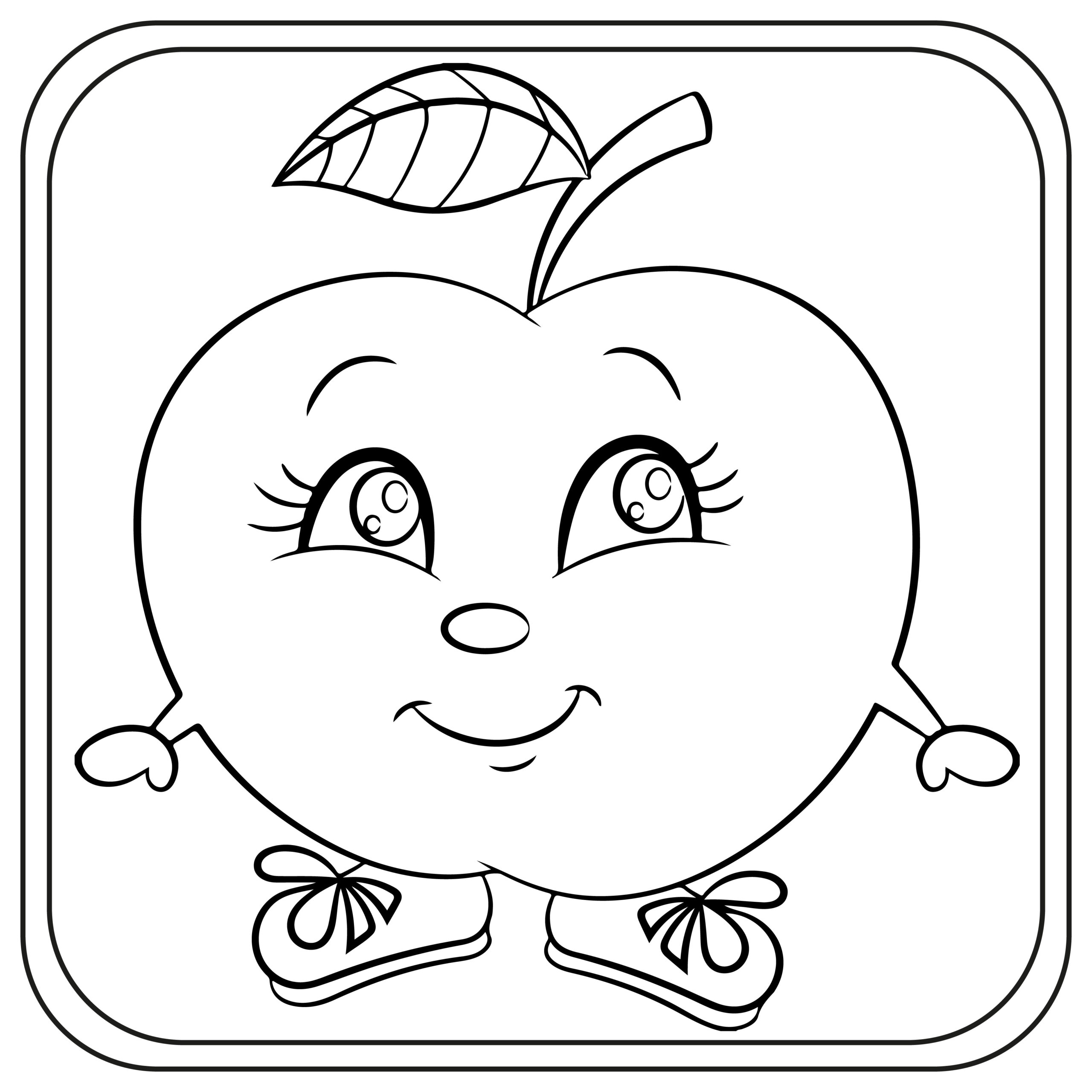 coloring pages with apples