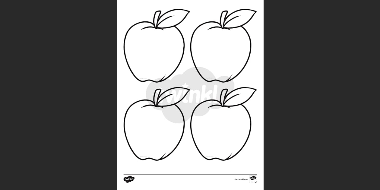 printable apple template