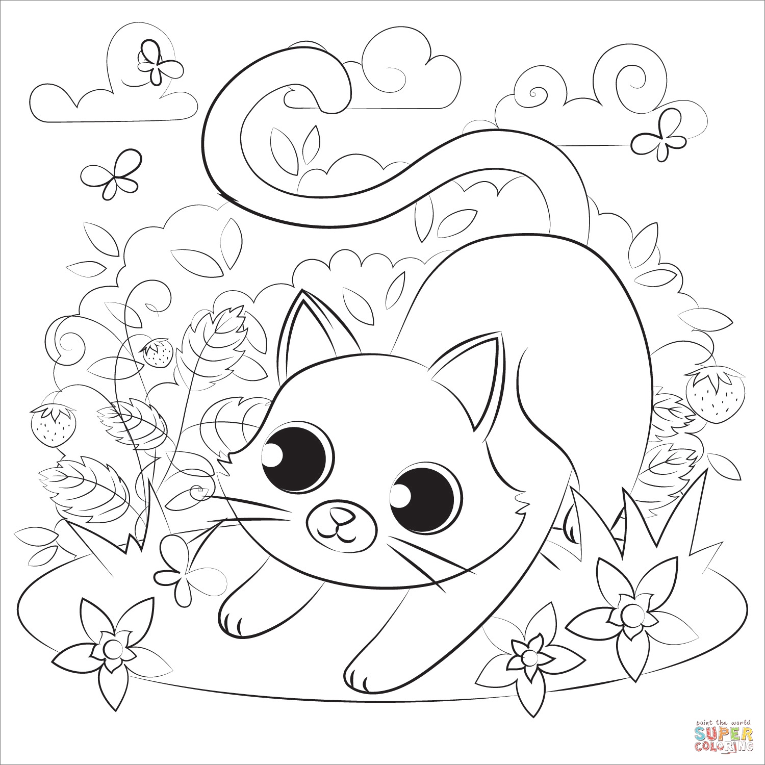 kitten coloring sheets printable