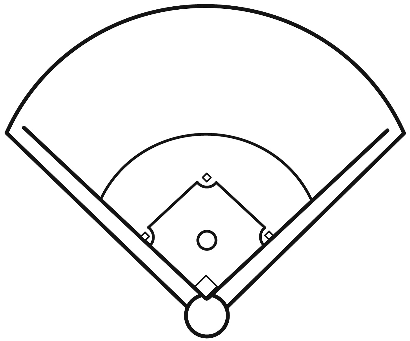 Baseball Diamond Coloring Page Free Printable