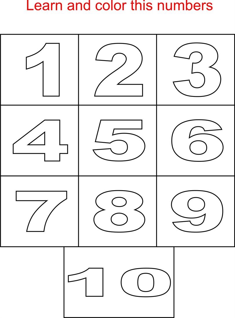 printable color numbers