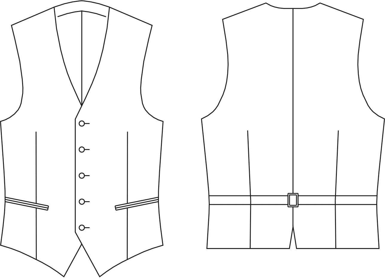 template printable vest pattern