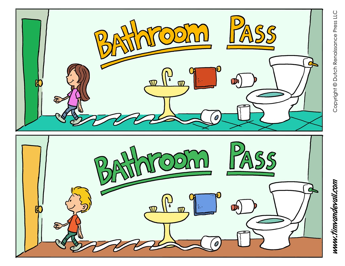 Bathroom pass template Tim s Printables