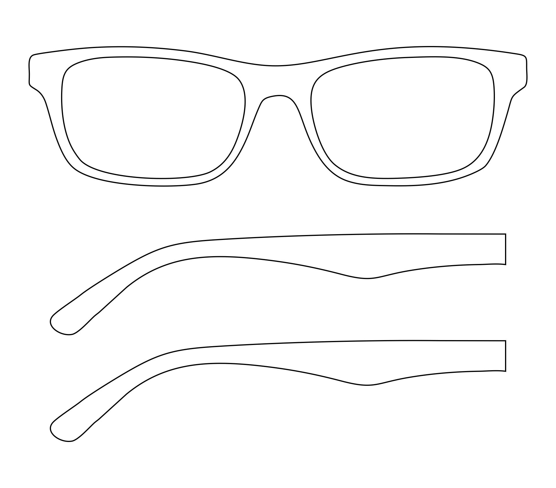 Best Sunglasses Outline Template Shop